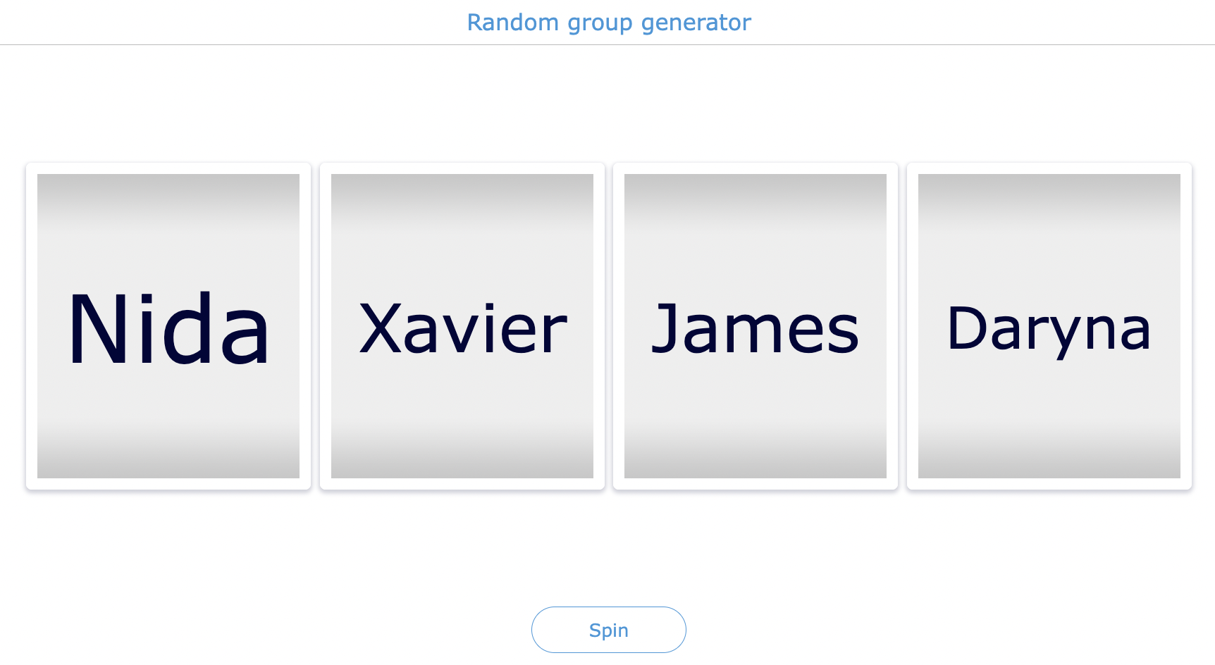 Field trip - Random group generator