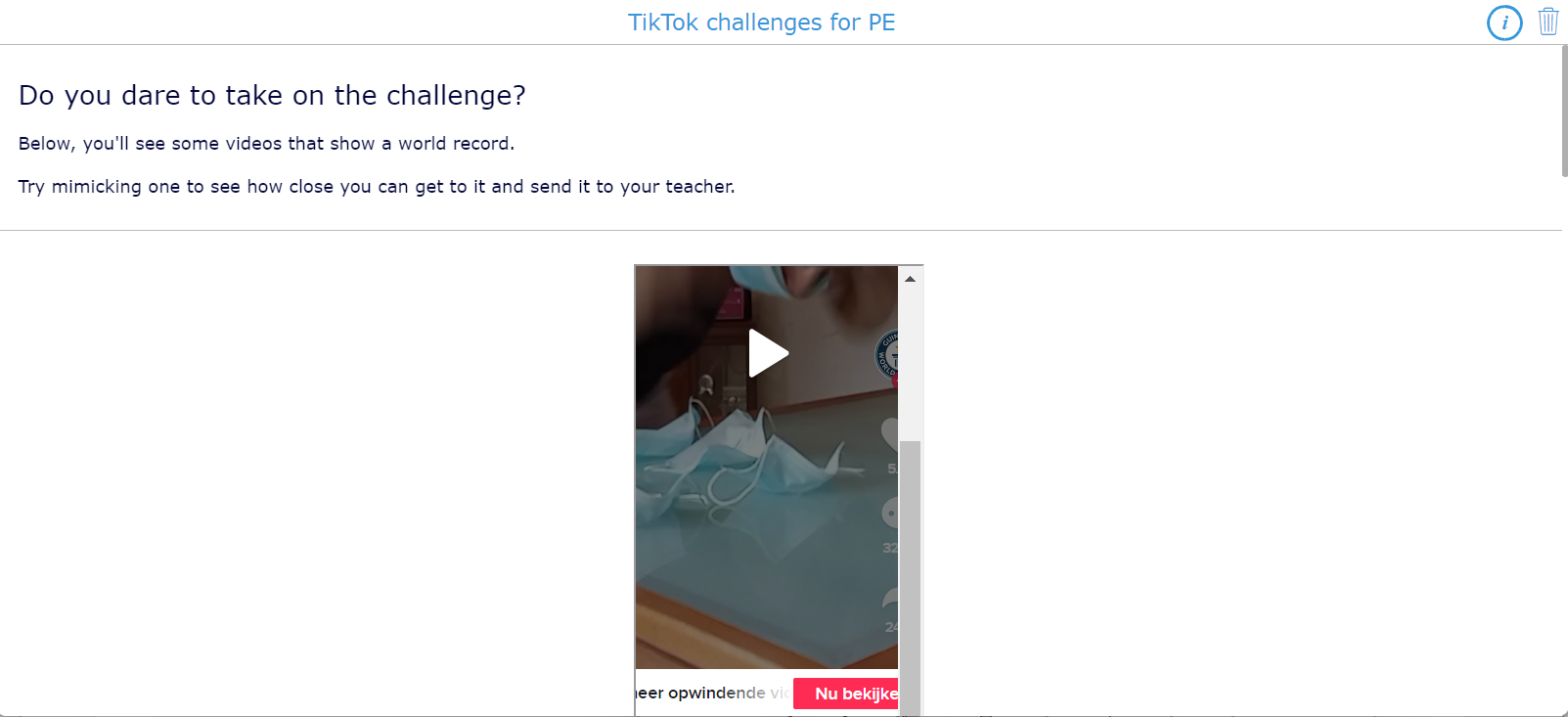 TikTok challenges