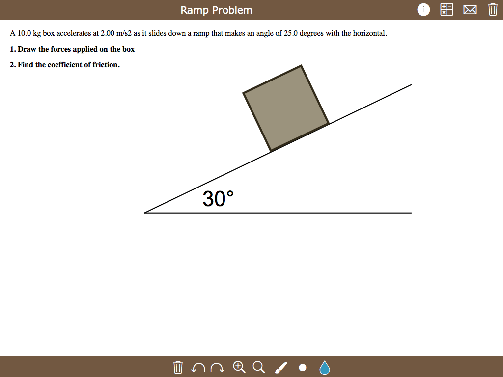Ramp Physics Whiteboard