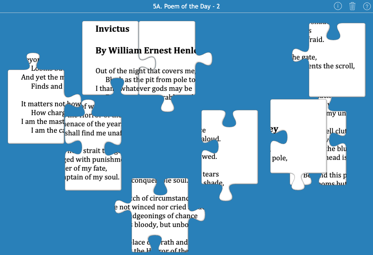 Invictus jigsaw puzzle