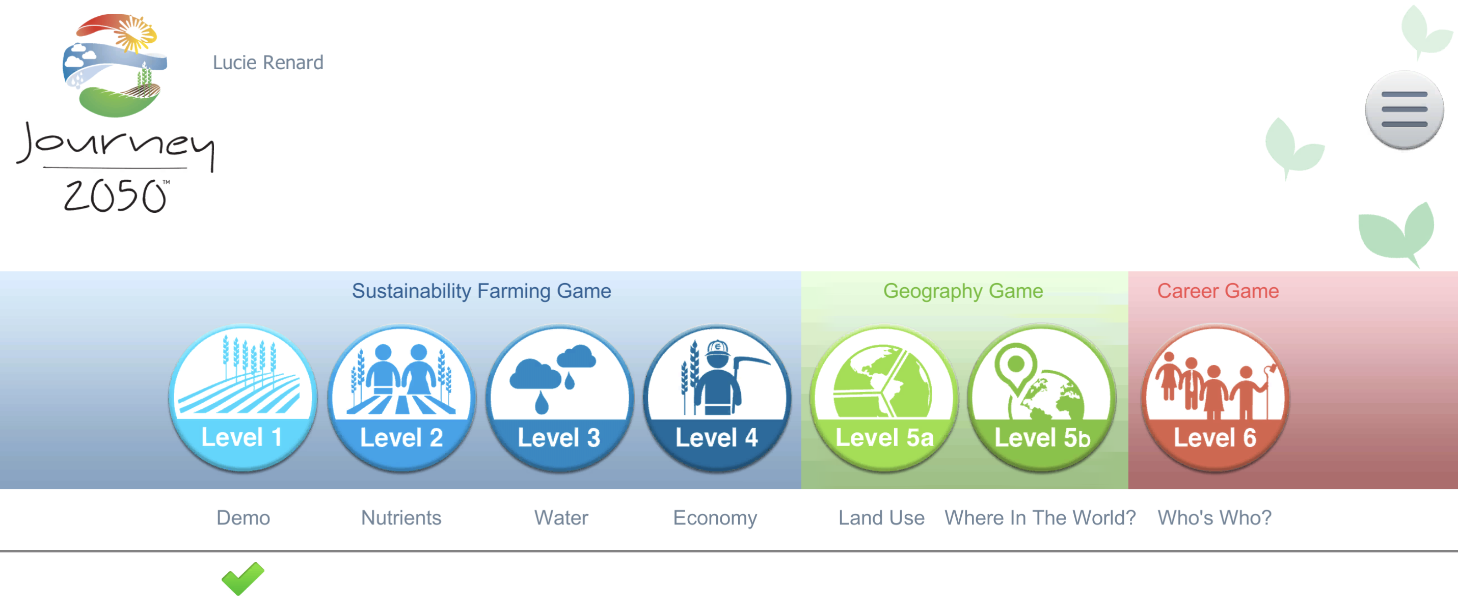 Journey 2050 game for students SDG 2 - Zero hunger