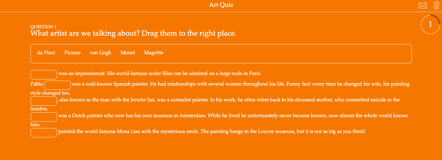 Pop quiz about art history