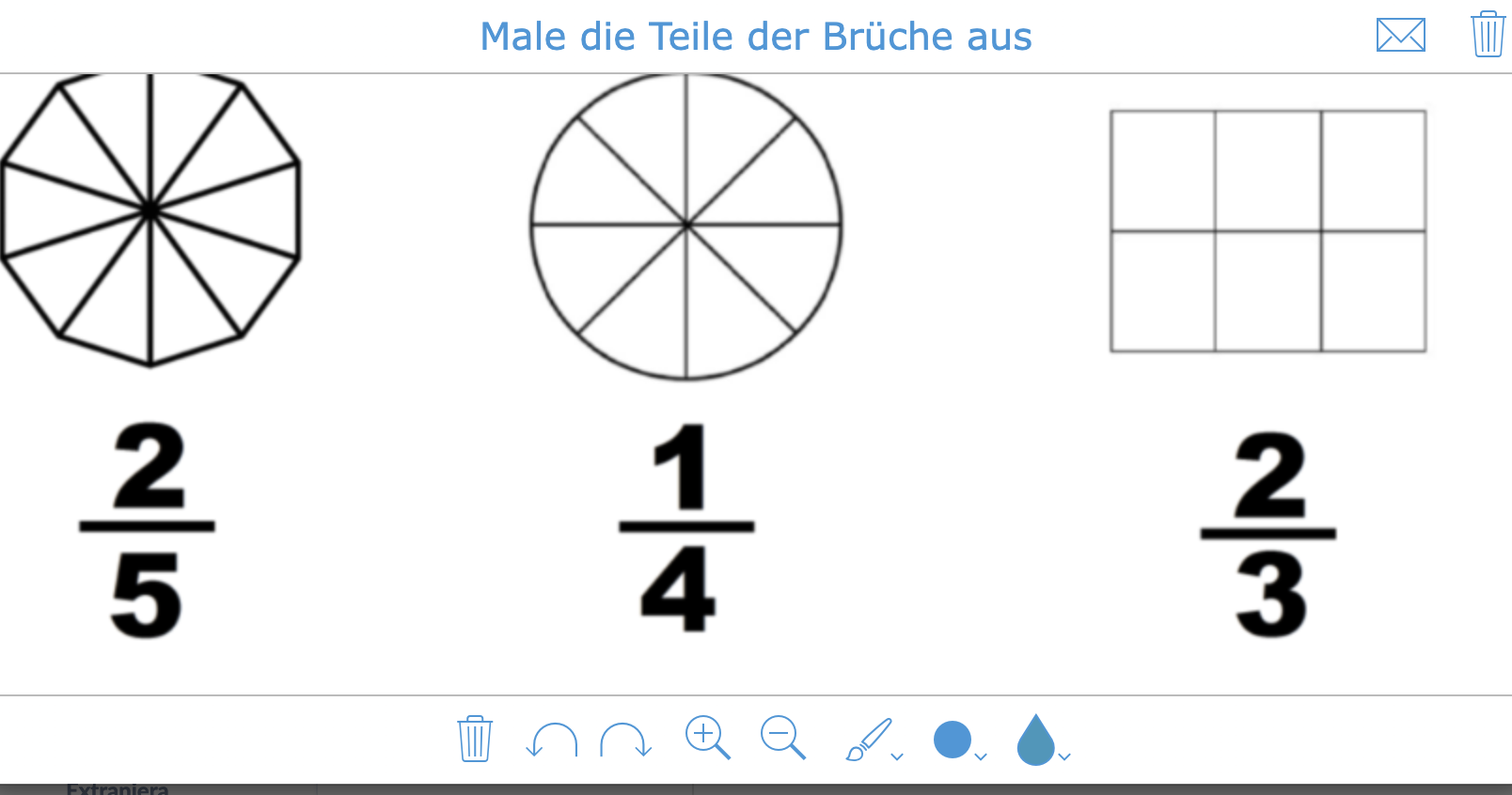 Brüche einfärben