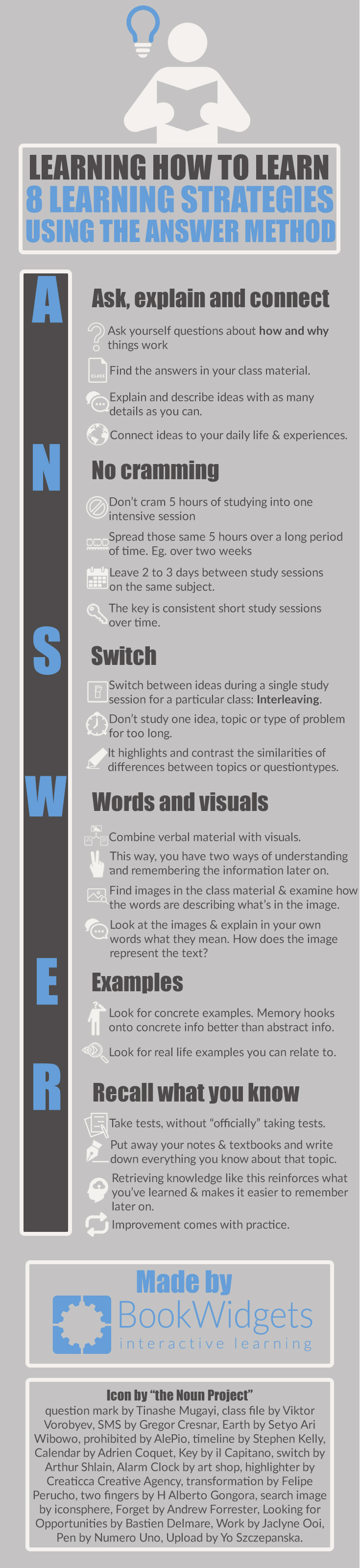 8 learning techniques using the answer method