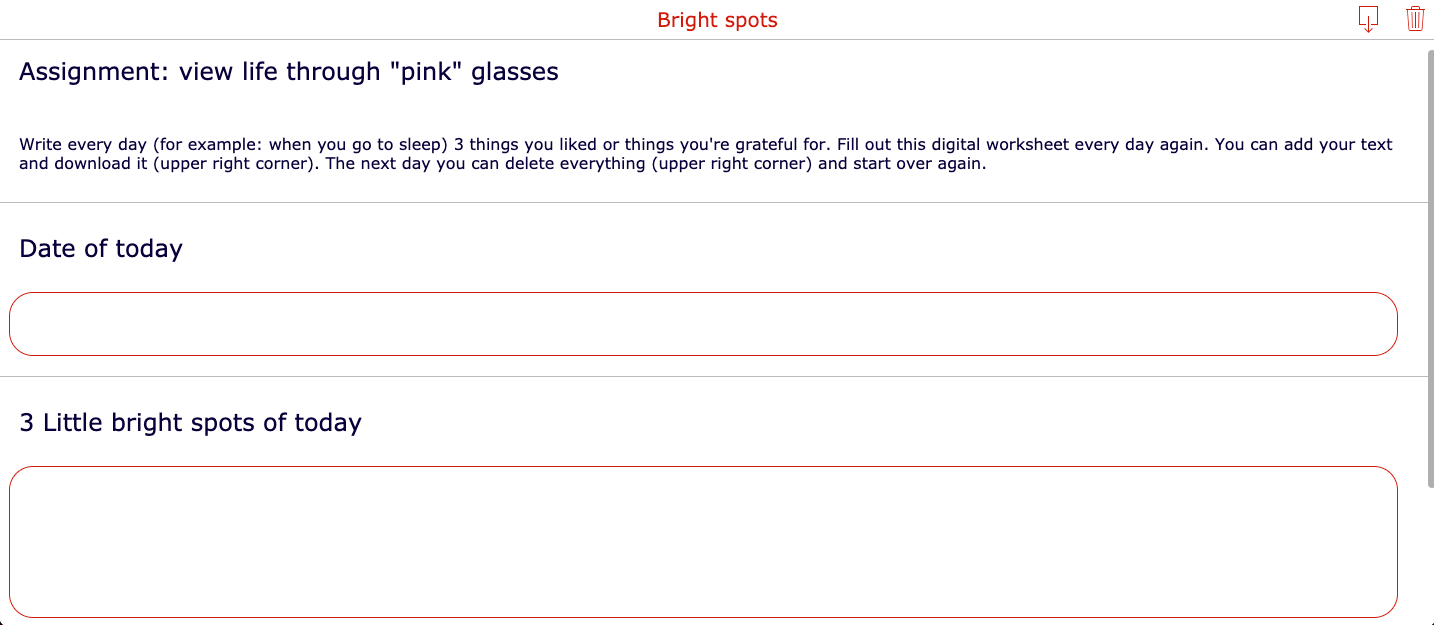 Pink glasses - Mental health assignment