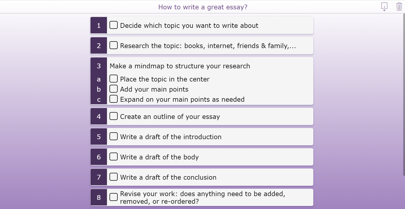 Essay structure