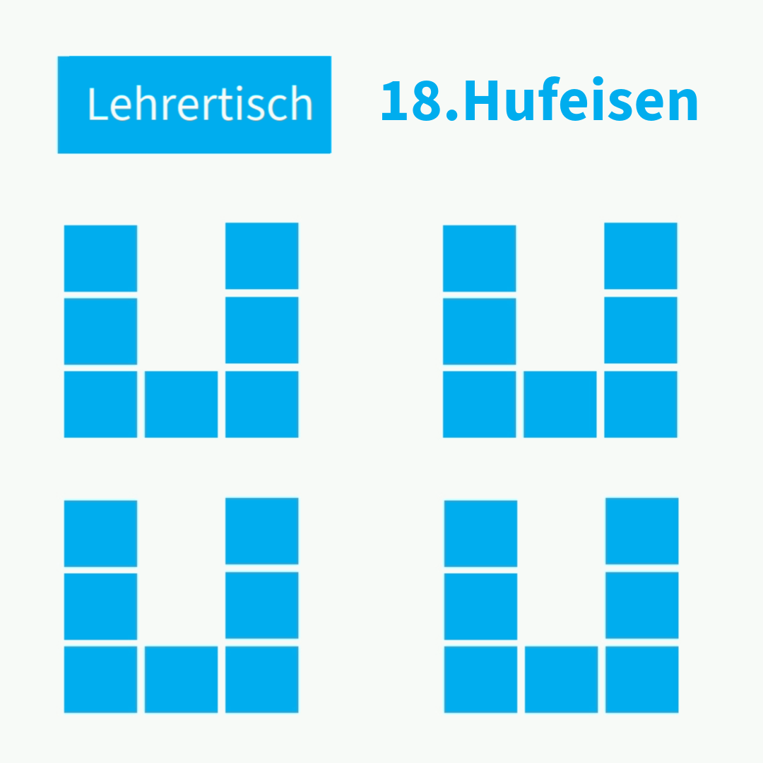 Sitzordnung im Klassenzimmer – Hufeisen