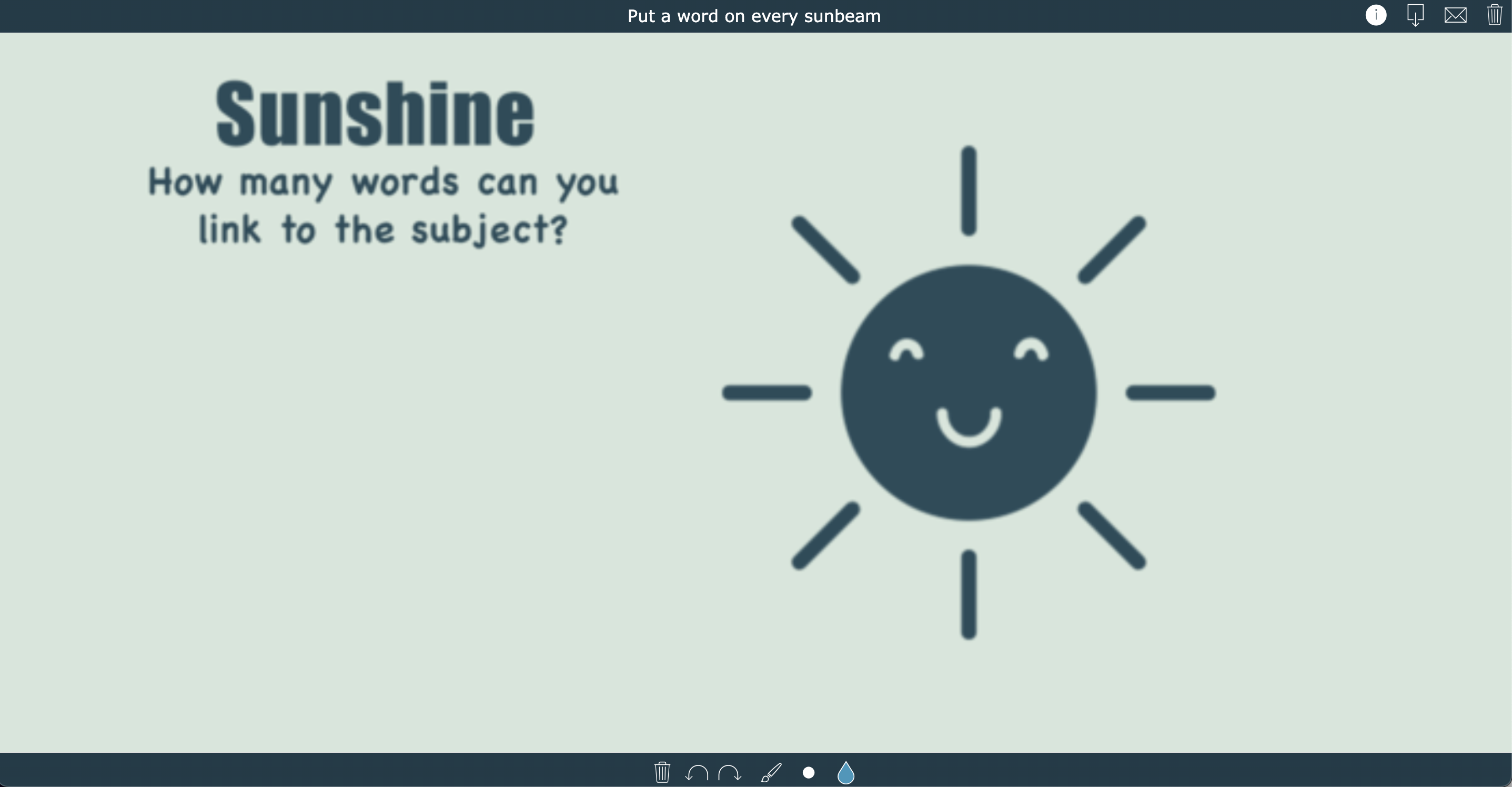 Sunbeam lesson in Google Classroom