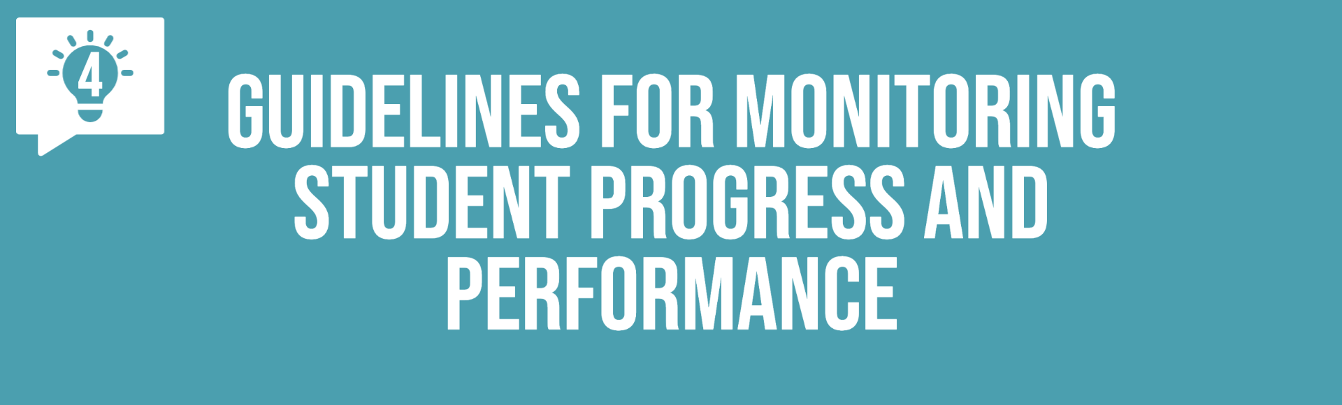 guidelines for monitoring student progress and performance