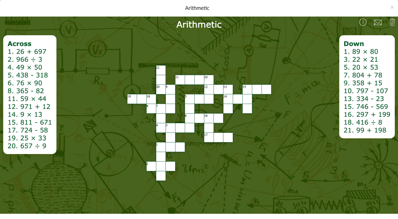 Arithmetic Crossword