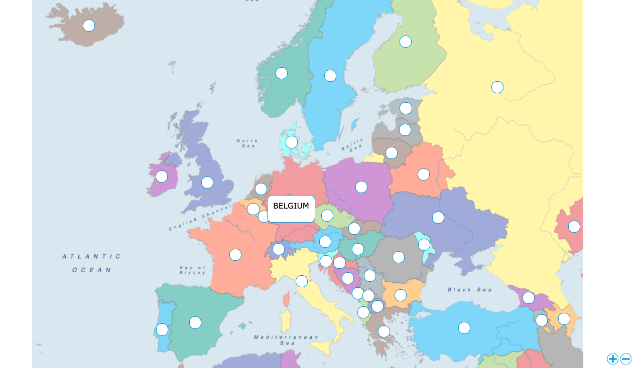 European countries map for primary school