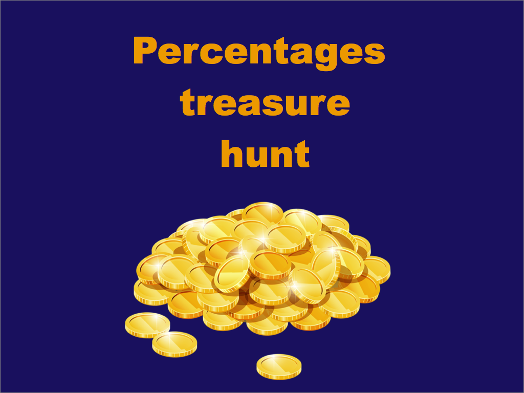 Percentages treasure hunt