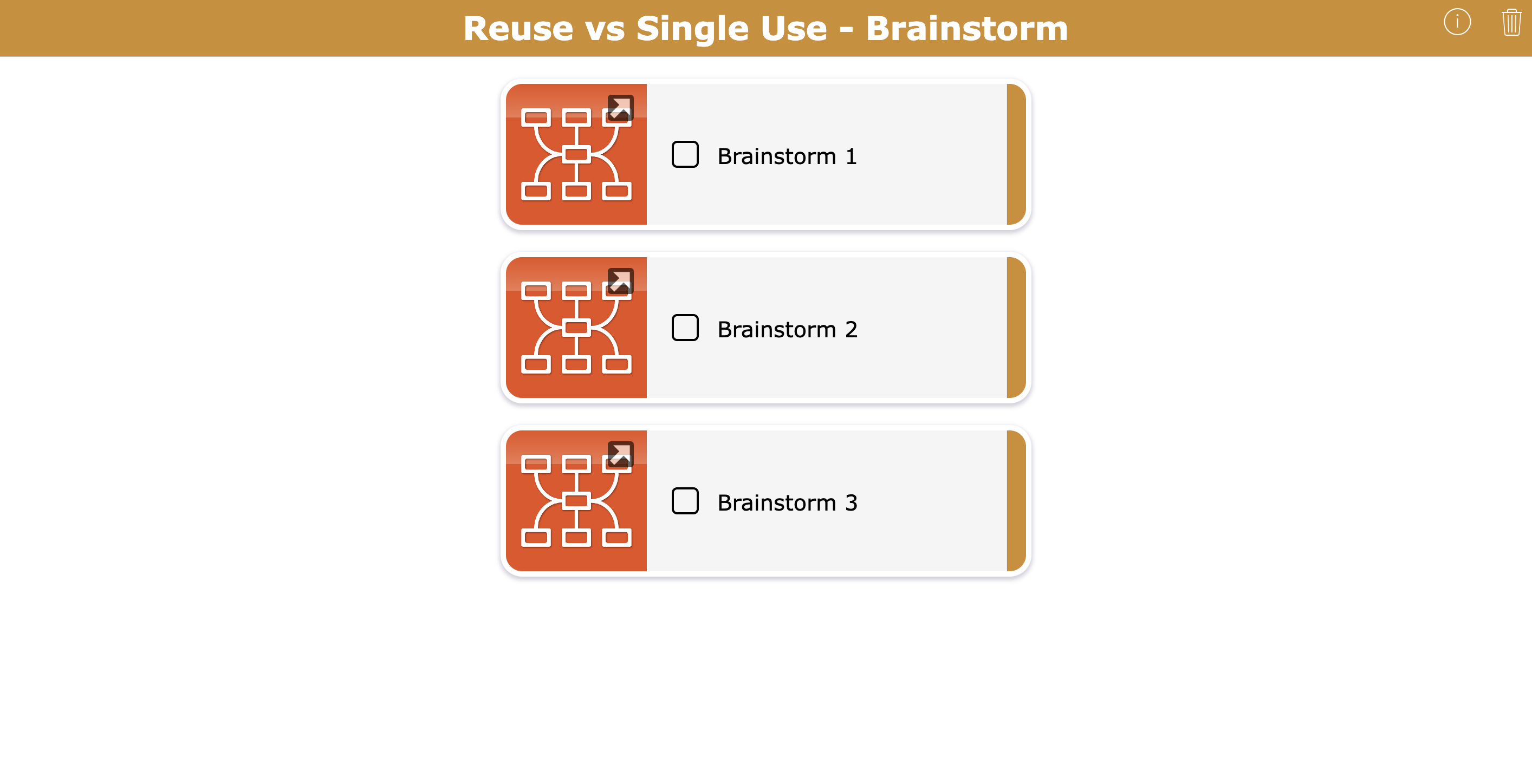 Reuse vs Single Use - Planner brainstorm lesson plan SDG 12- High school students