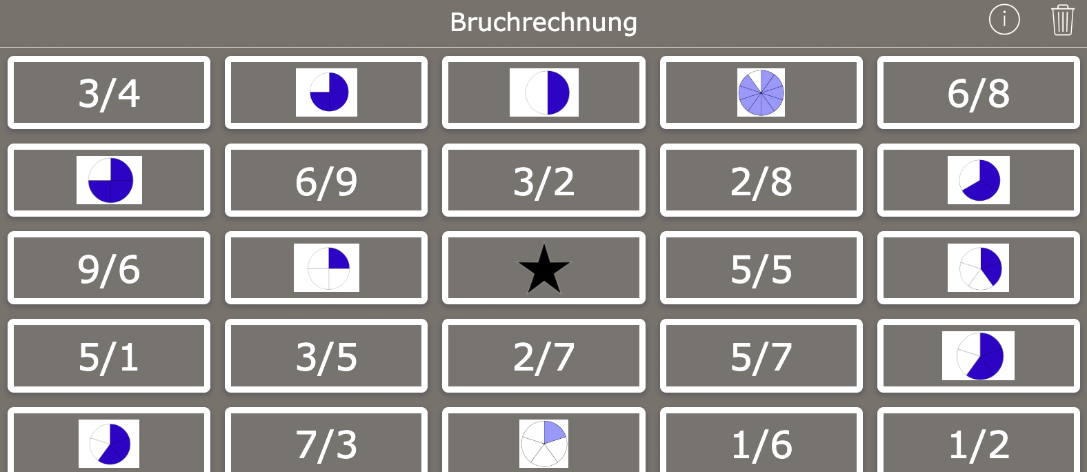 Bruchrechnung Bingo