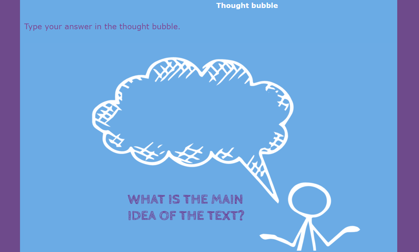 digital exit ticket - Thought Bubble