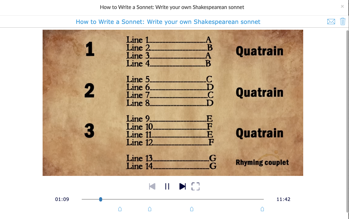 Video Quiz Sonnet