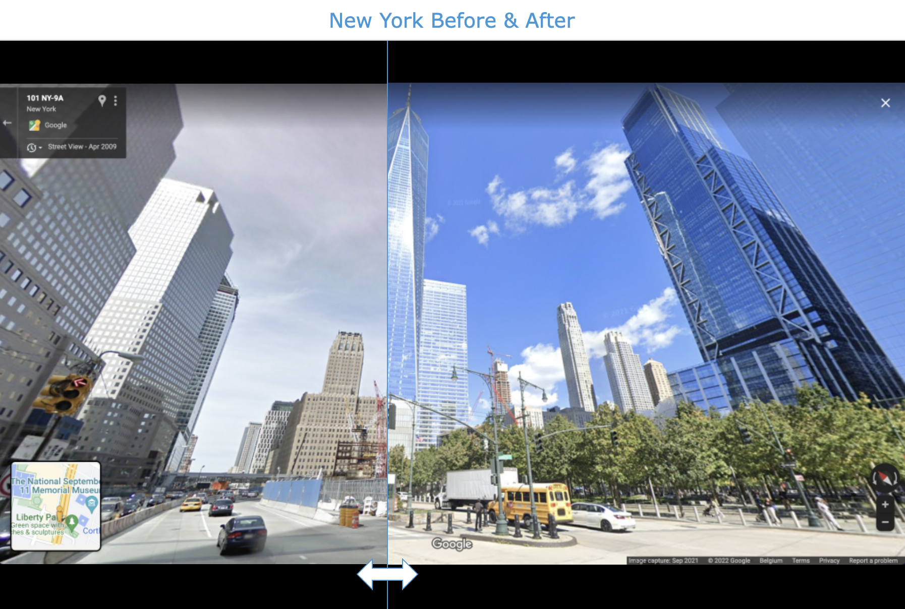 Virtual Field trip - before & 	after New York