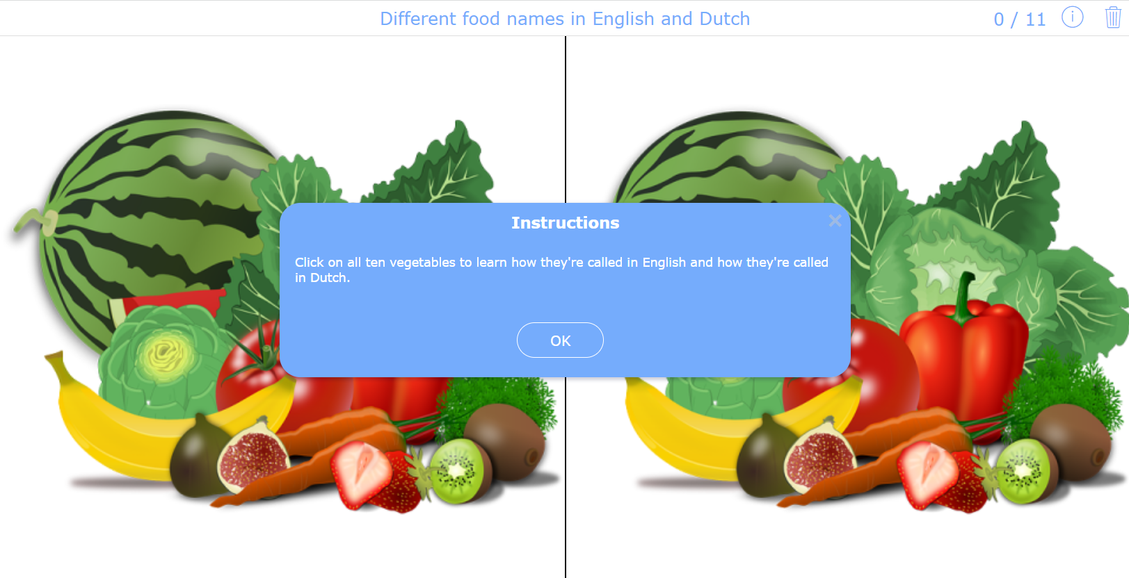 Different food names in English and Dutch