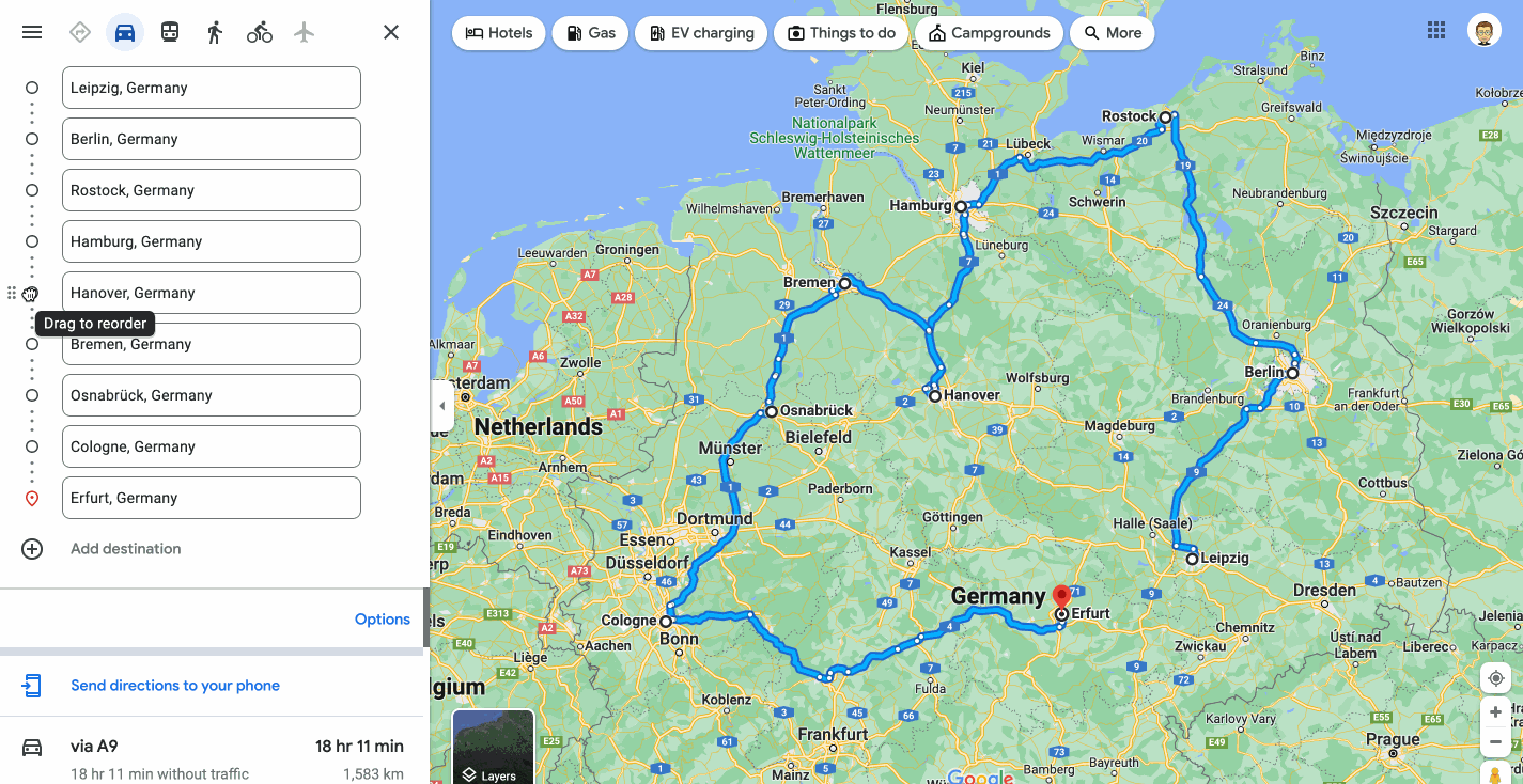 Traveling Salesman Problem Google Maps