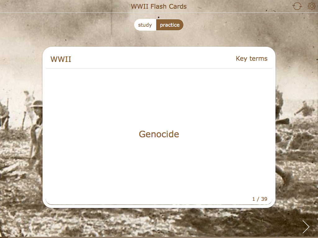 flash cards widget