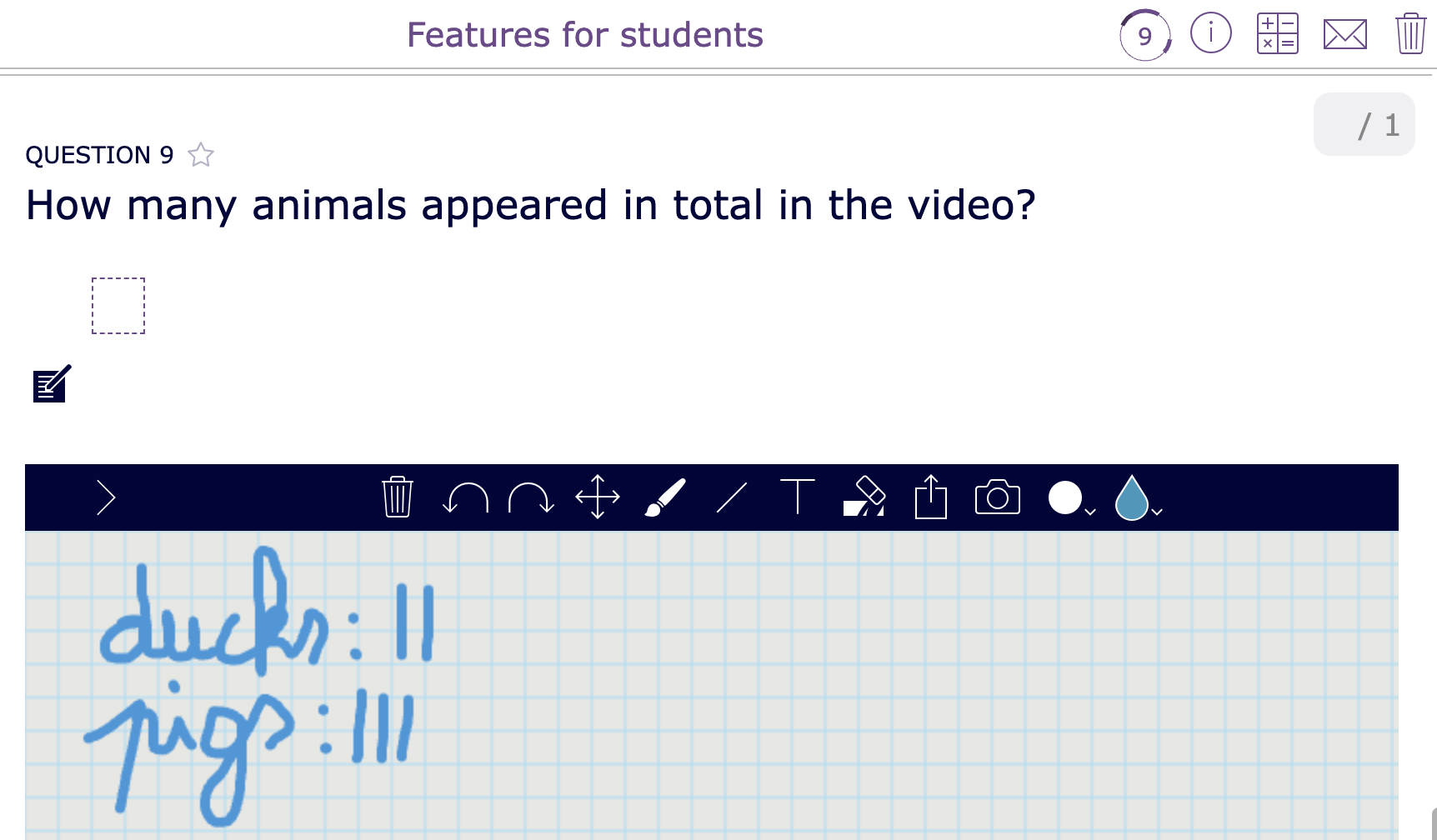 Scratchpad for students BookWidgets