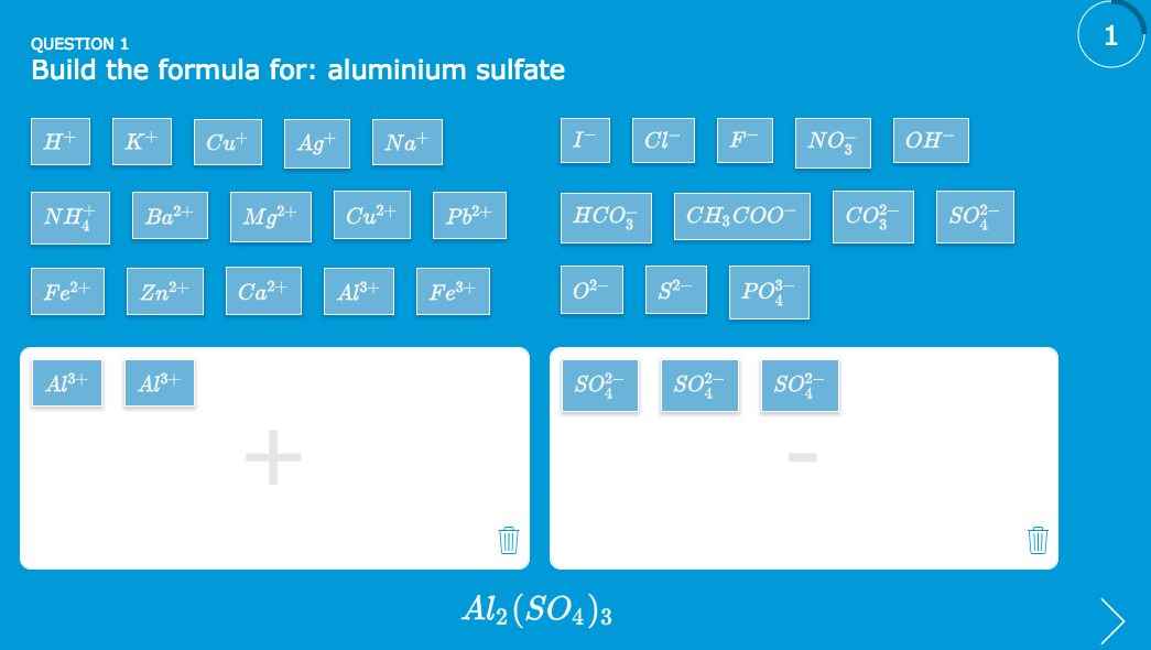 Chemical formulas lesson ideas with BookWidgets