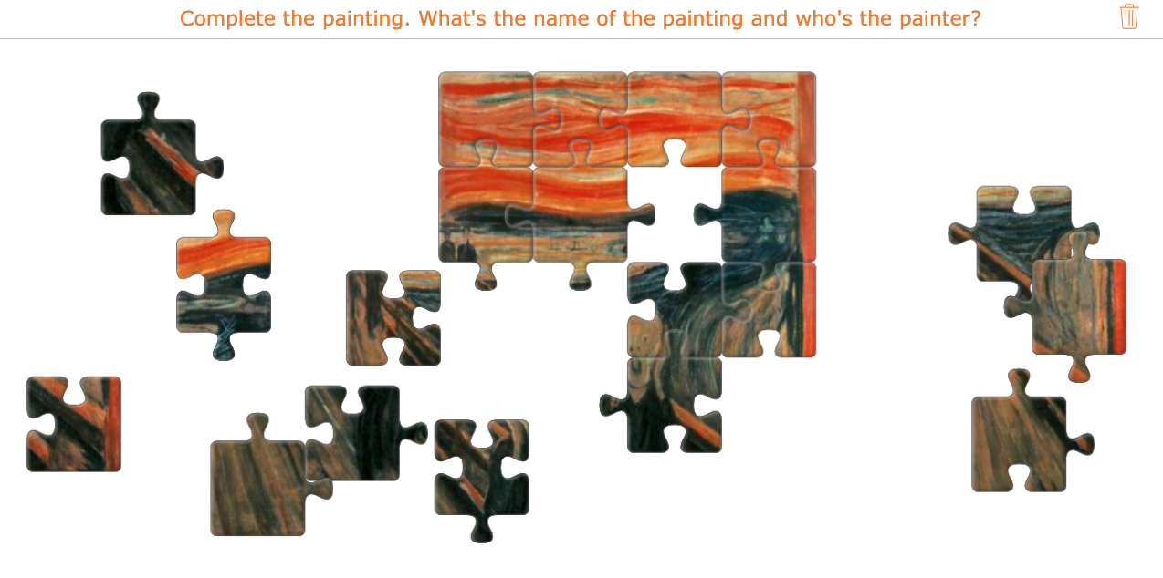 Jigsaw puzzles in art lessons