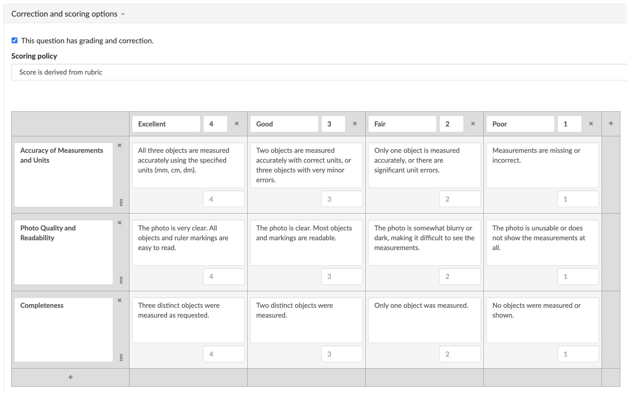 Real-world measurement investigation - BookWidgets assignment with scoring rubric