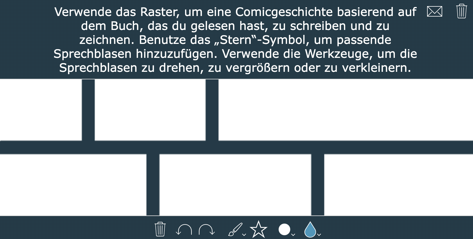 Schreibe eine Comicgeschichte für die Grundschulstunde