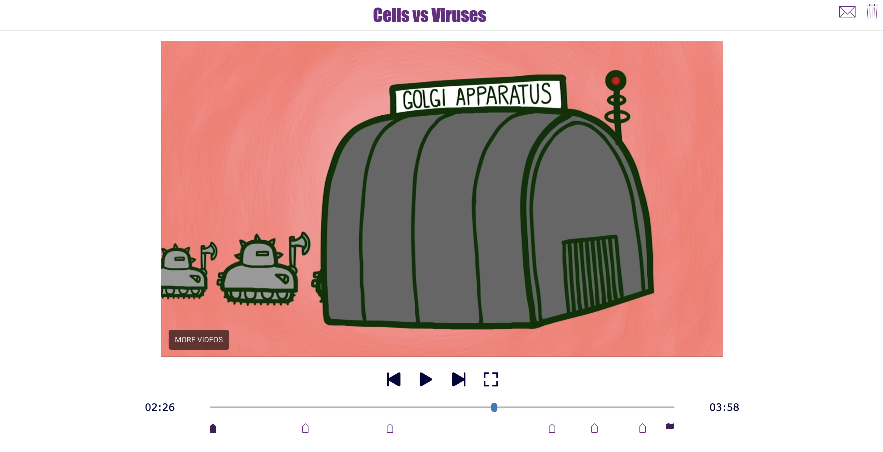 Video quiz cells vs viruses - BookWidgets lesson