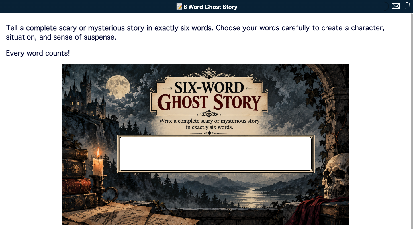 Write a 6-word Ghost Story