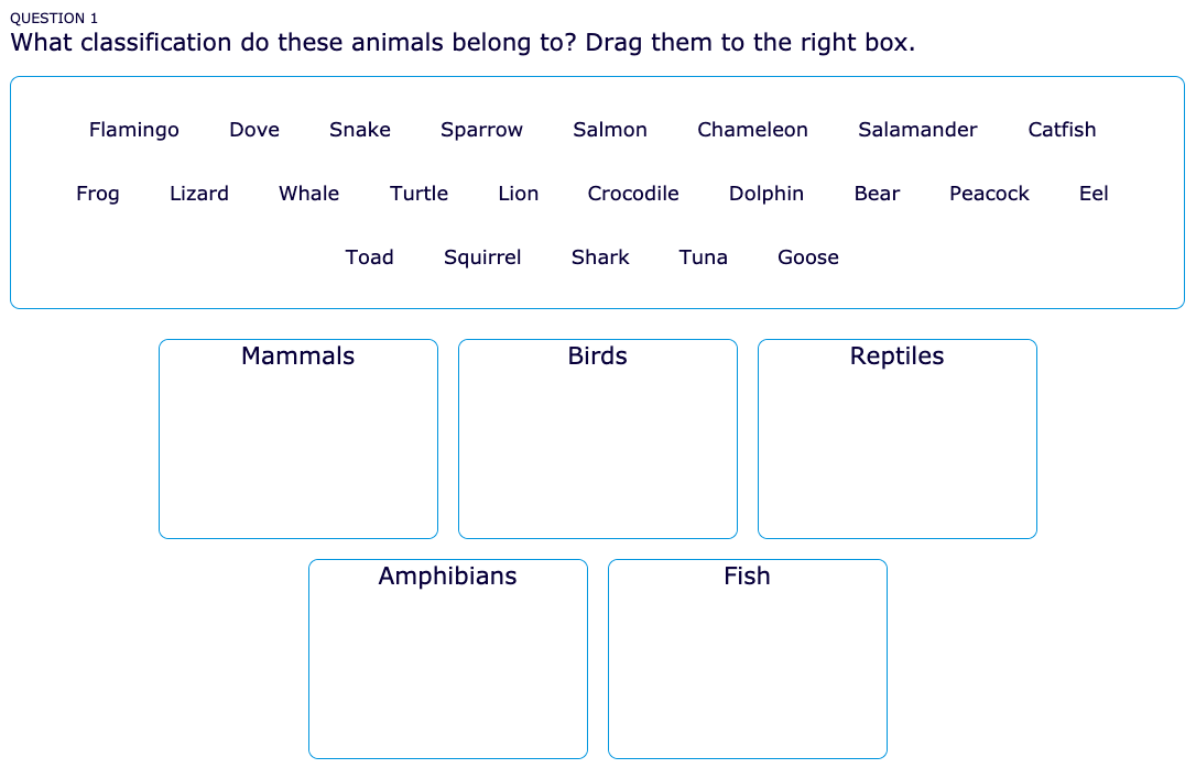 Drag & drop question BookWidgets