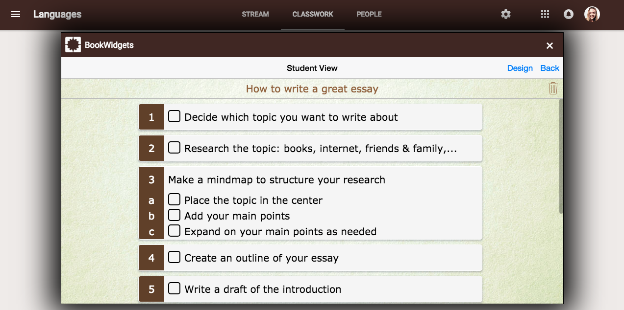 Creating Language lessons in Google Classroom - Checklist