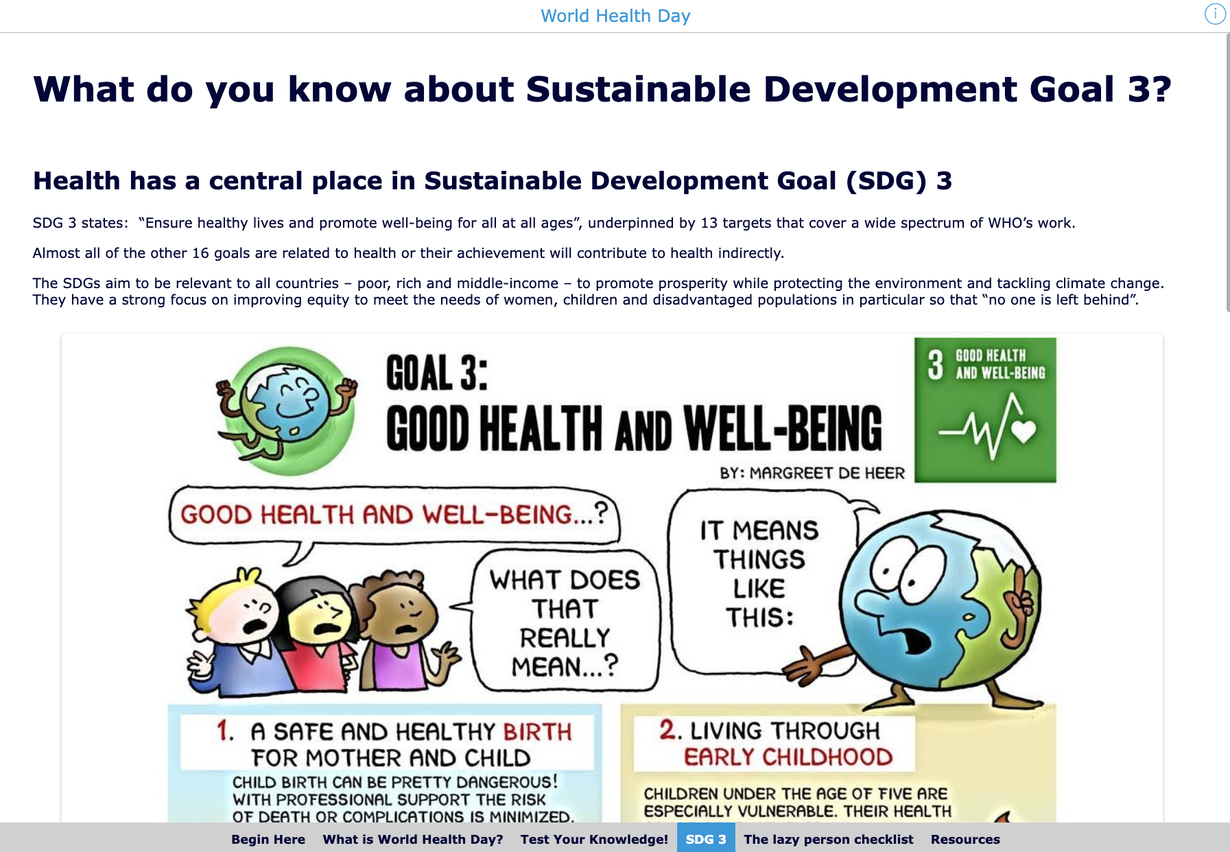 SDG 3 Good health and well-being