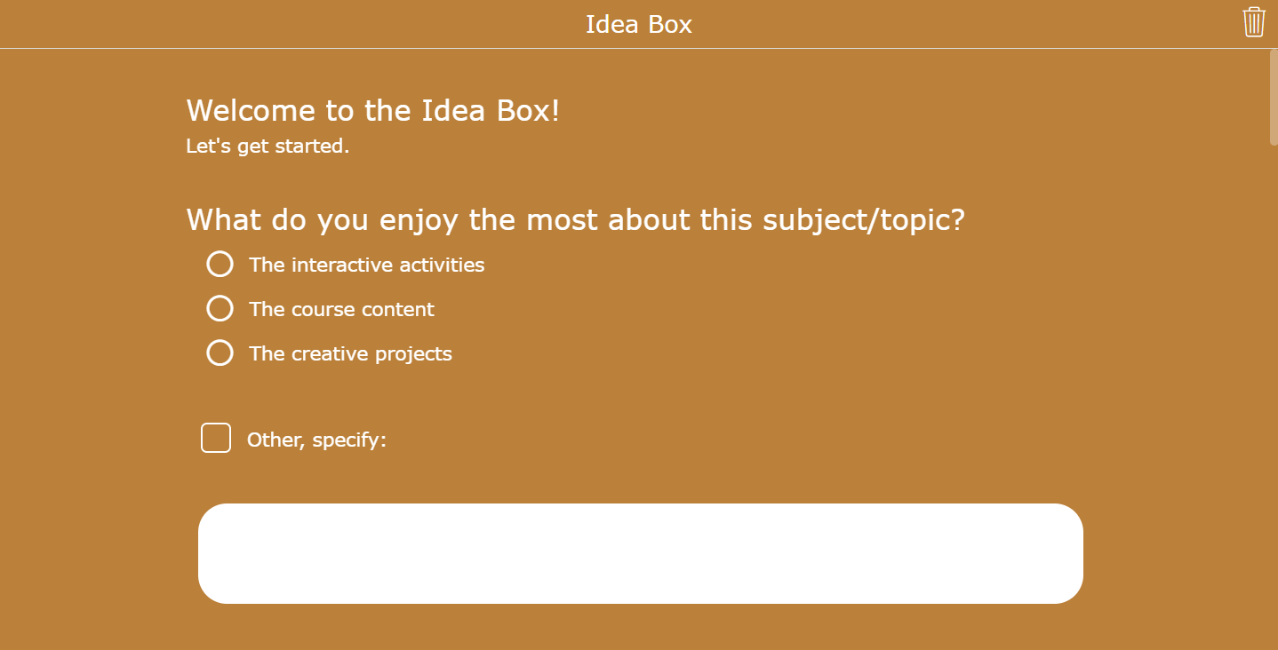 Idea Box - Survey