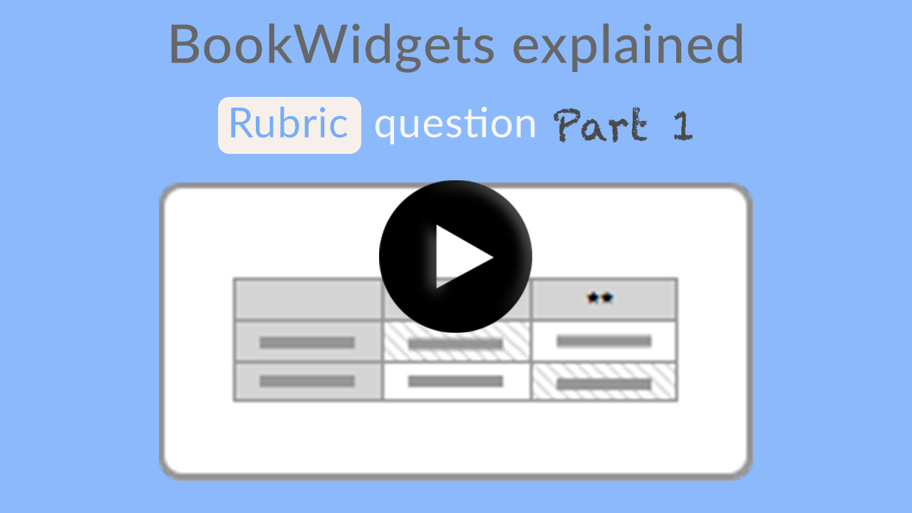 How to create a digital rubric with BookWidgets