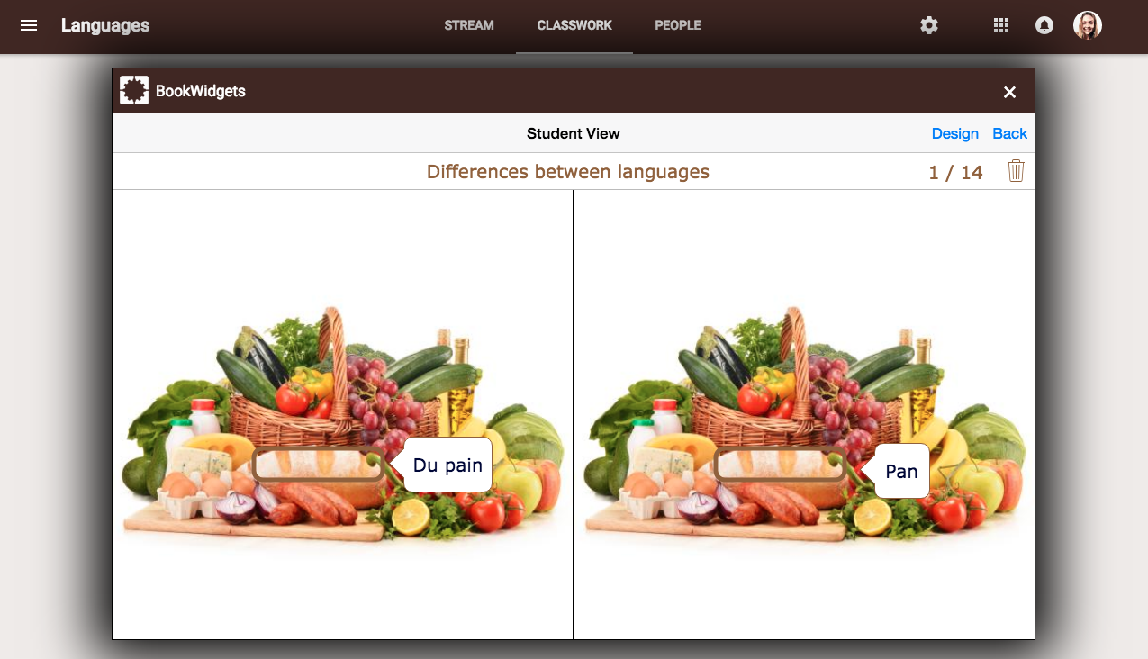 Creating Language lessons in Google Classroom - Spot the differences