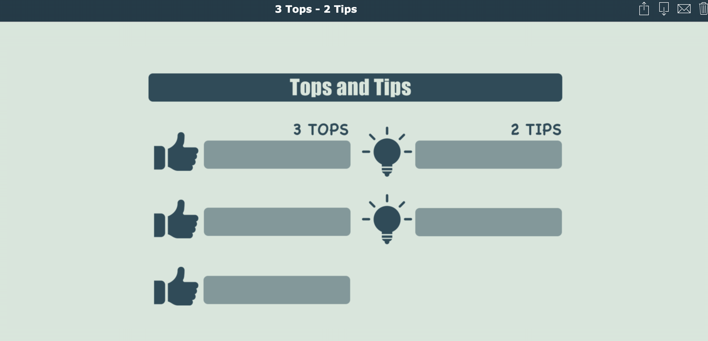 Tops & tips assessment