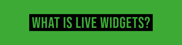 what is live widgets - BookWidgets