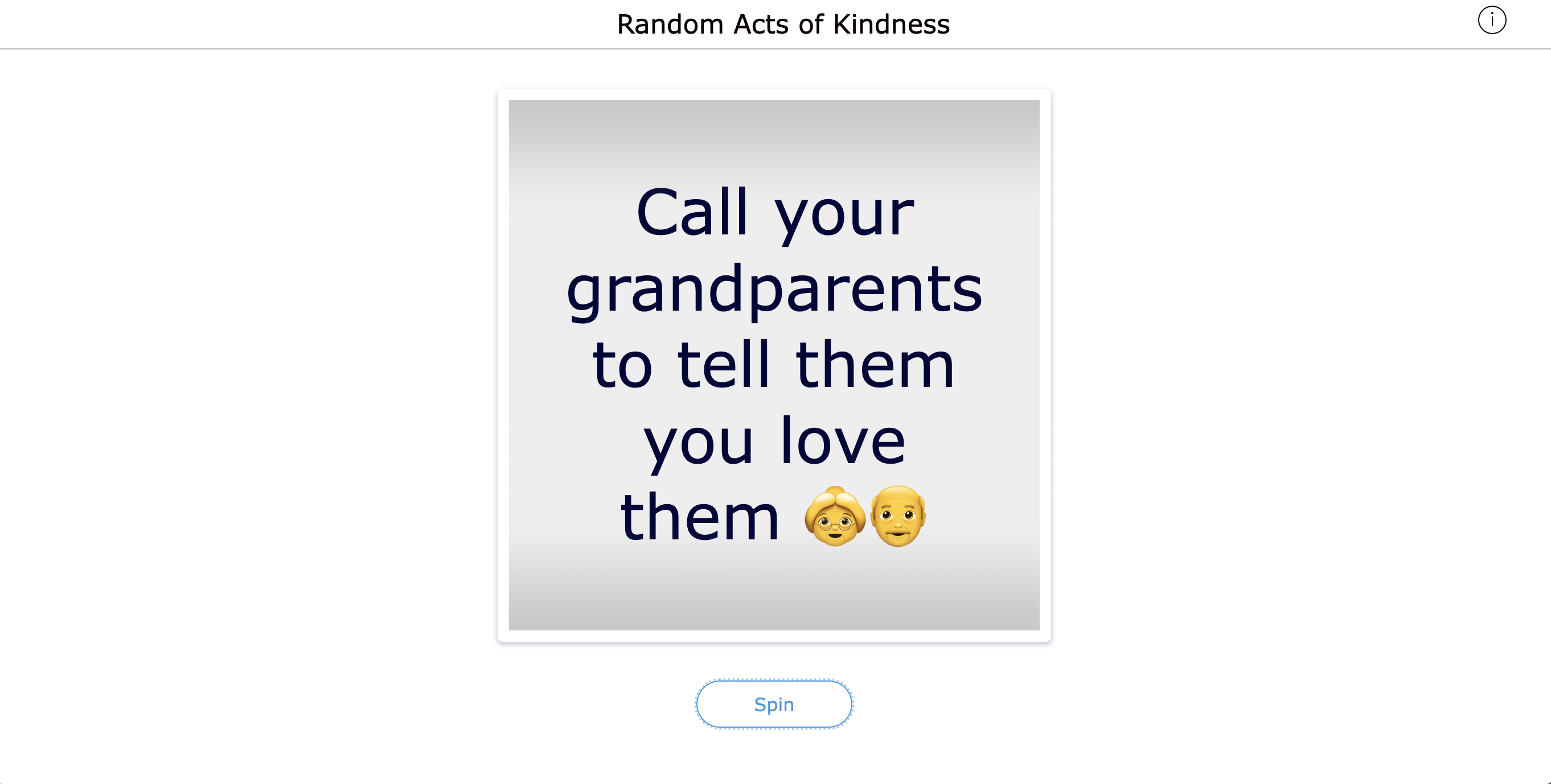 Random act of kindness activity