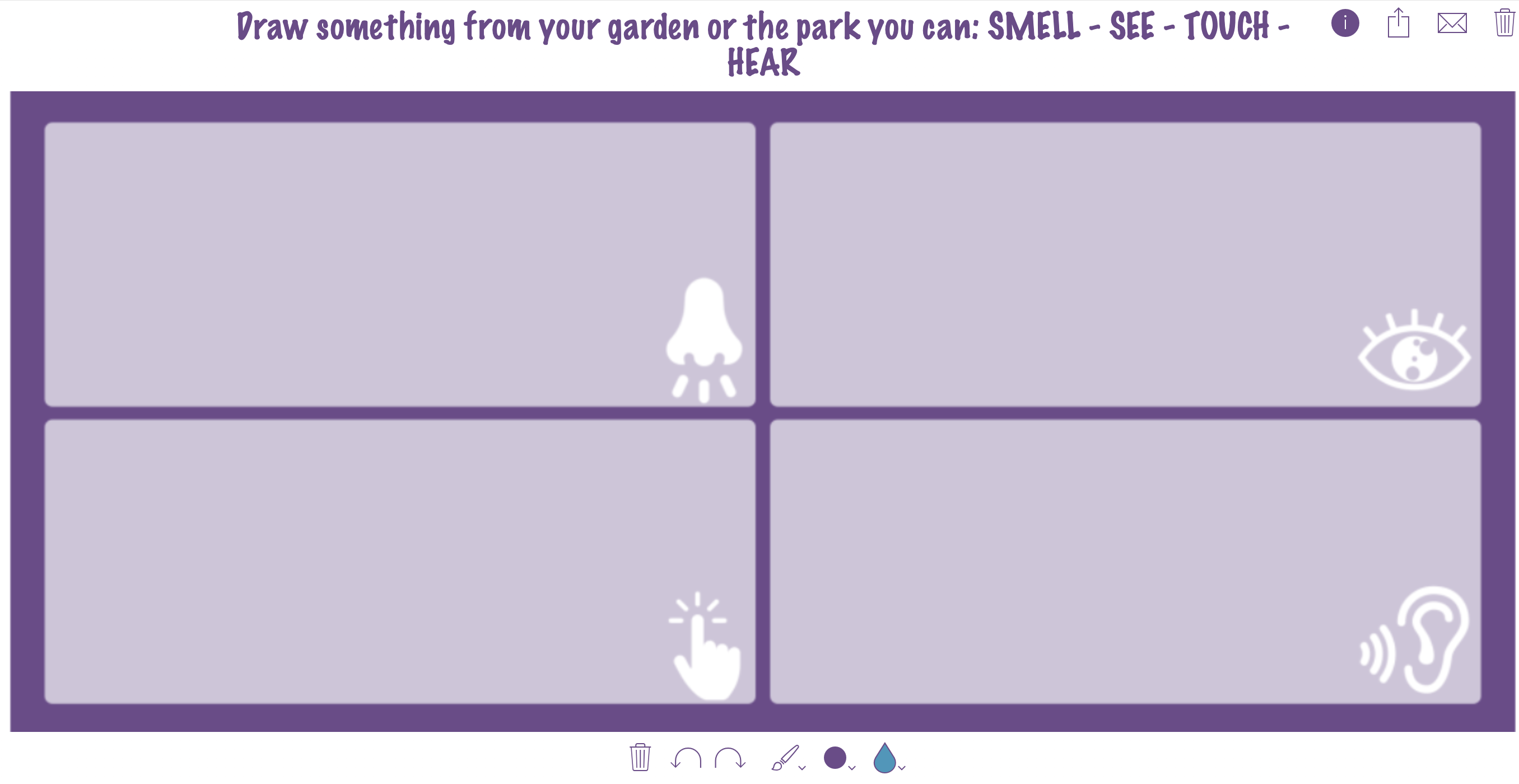 Senses in the garden - Kindergarten activity