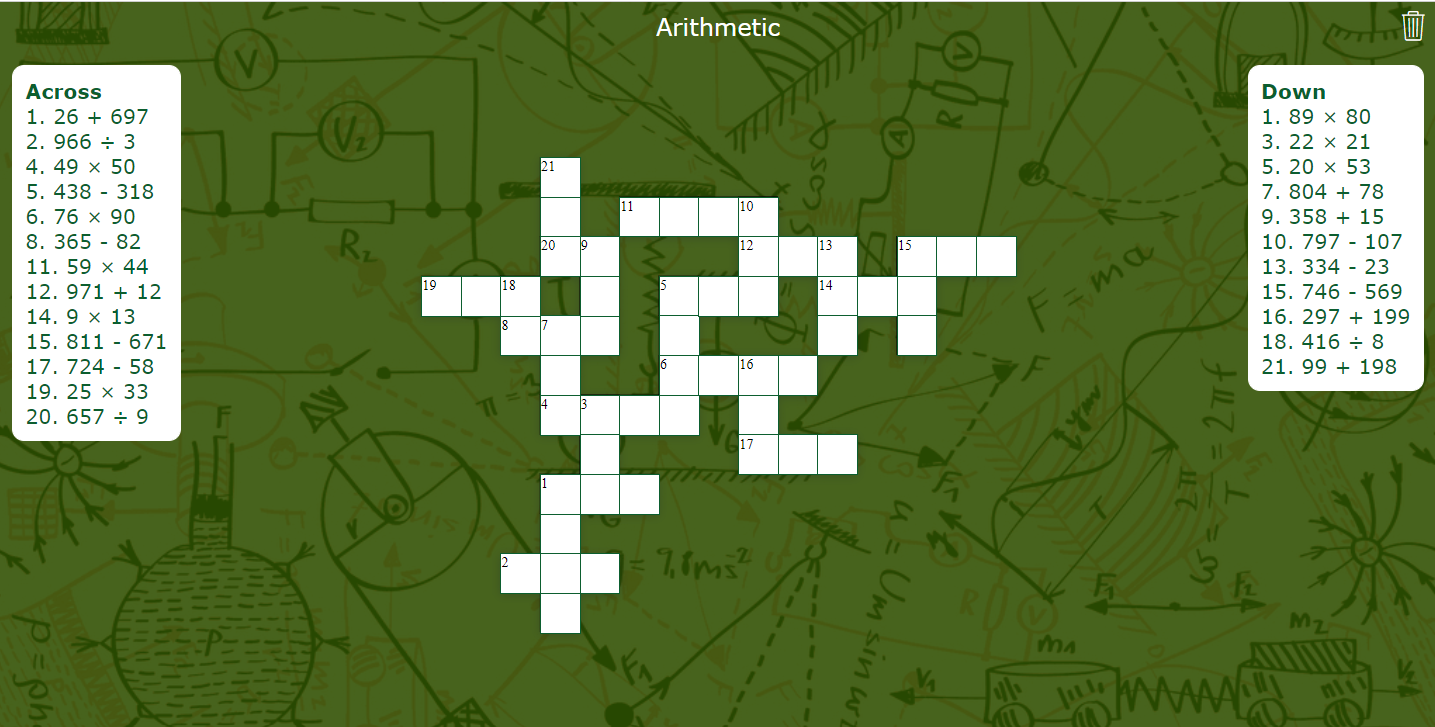 Arithmetic Crossword