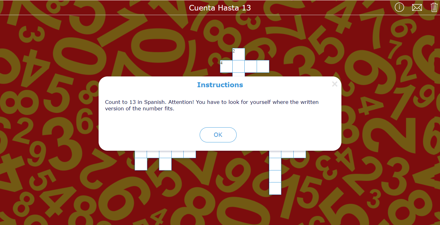 Counting in Spanish Crossword