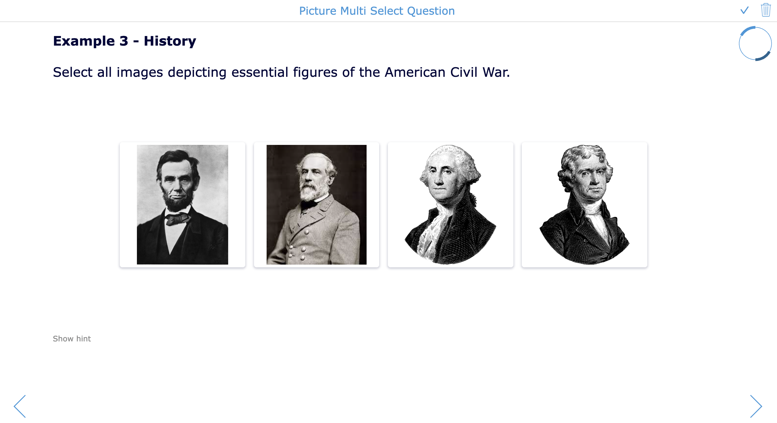 Open the ready-to-use BookWidgets quiz with Picture multiple choice with multiple answers question examples