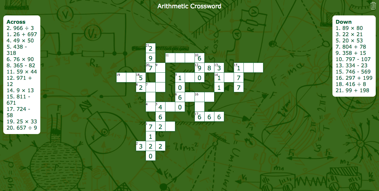 crossword widget