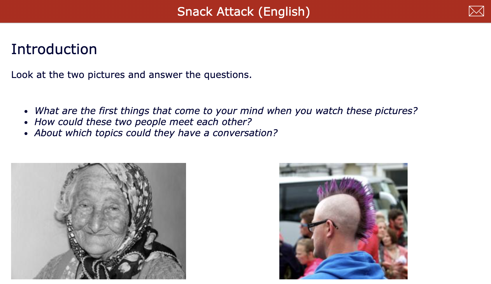 Short films - Snack attack - English lesson about stereotypes