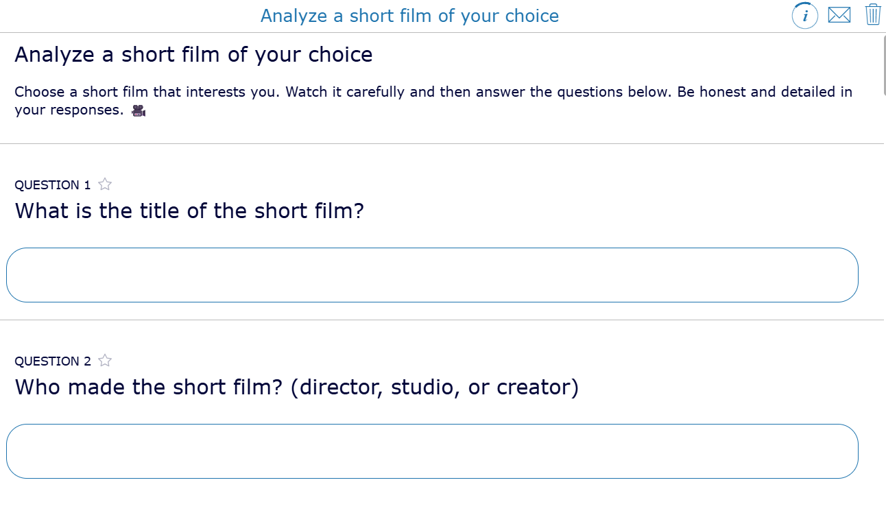 Improve critical thinking by analyzing a short film