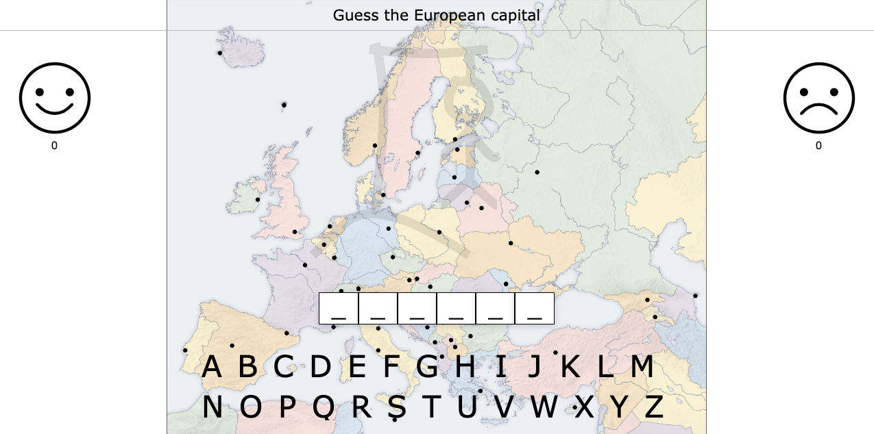 Geography hangman