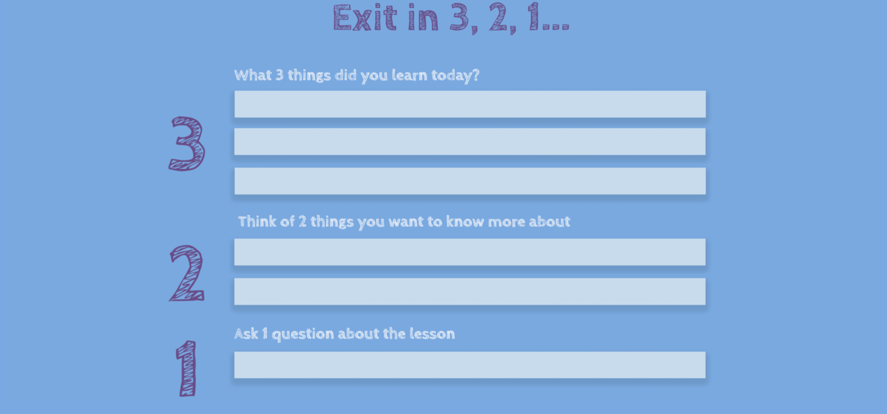 Formative assessment - exit slip