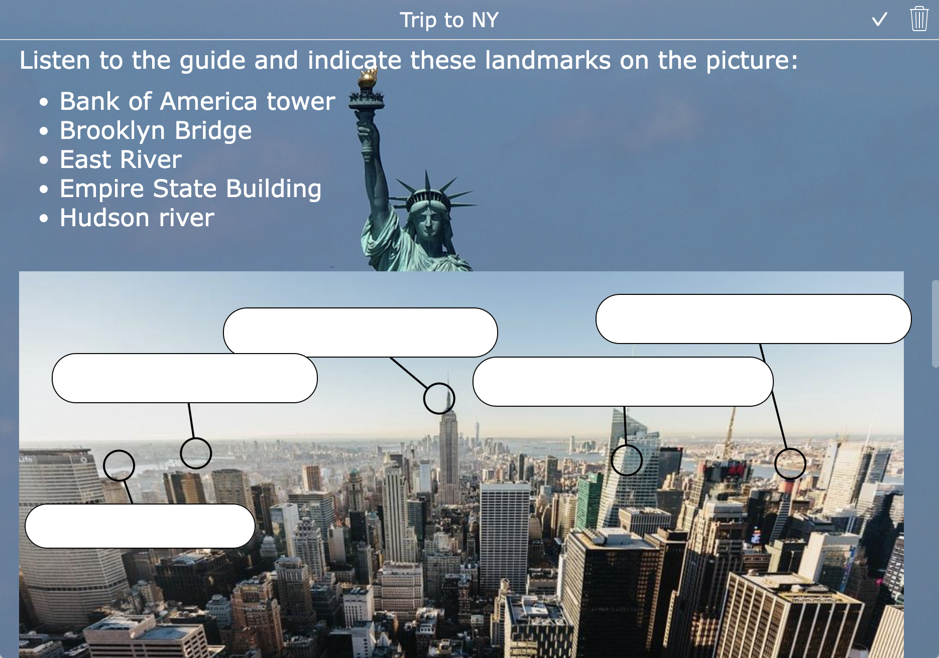 New York Field trip online exercise